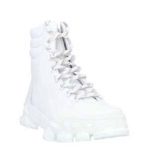 Jimmy Choo Leather Diamond x Hike Hiking Boots in White 36.5 US 6